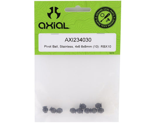 Pivot Ball Stainless 4x6mm for RBX10 (Pack of 10) (AXI234030)