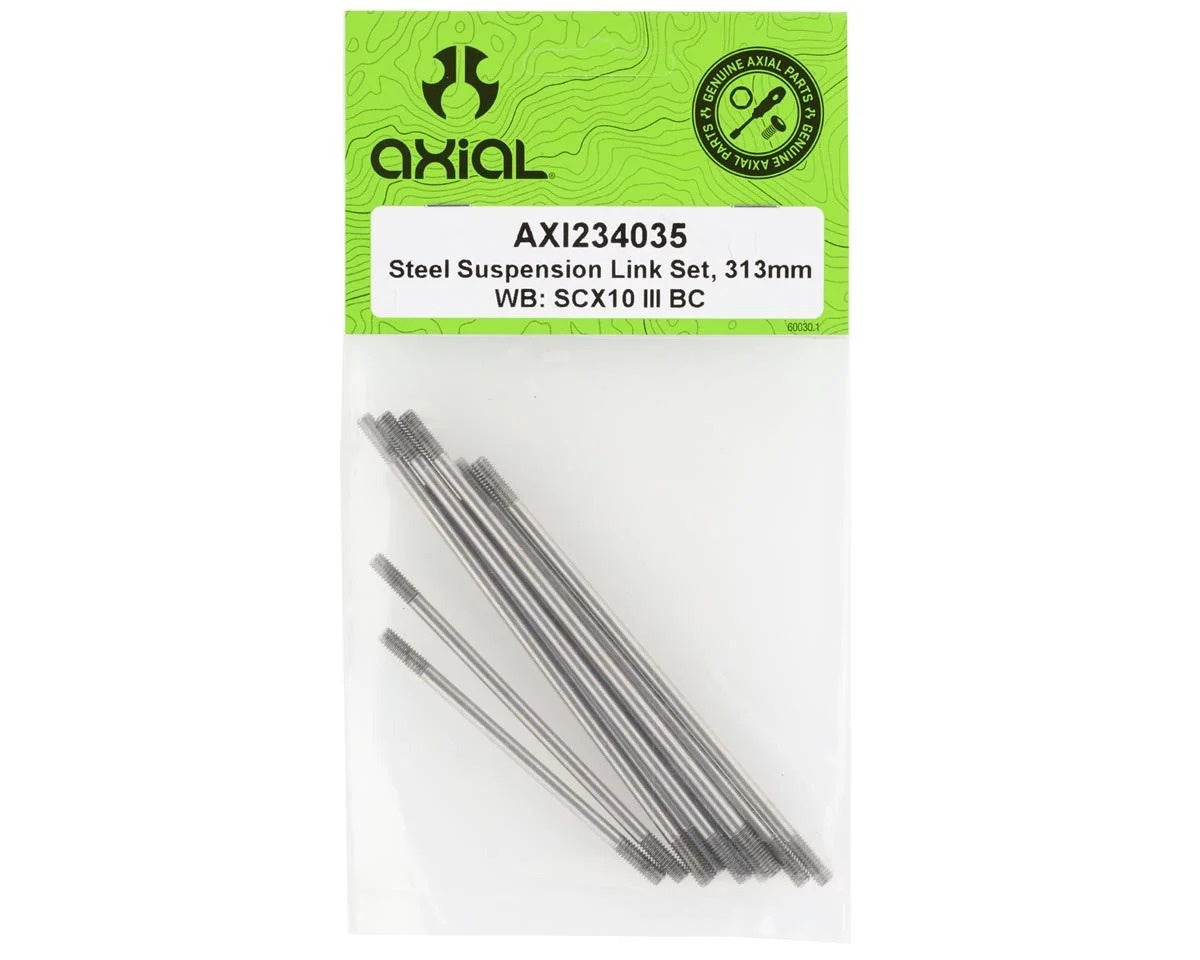 Steel Suspension Link Set 313mm for SCX10 III Base Camp (AXI234035)