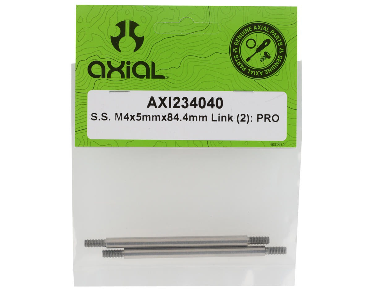 Stainless Steel M4 x 5mm x 84.4mm Link for 1/10 SCX10 PRO (Pack of 2) (AXI234040)