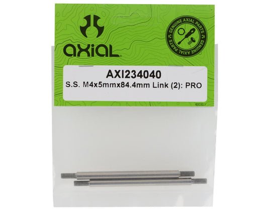 Stainless Steel M4 x 5mm x 84.4mm Link for 1/10 SCX10 PRO (Pack of 2) (AXI234040)