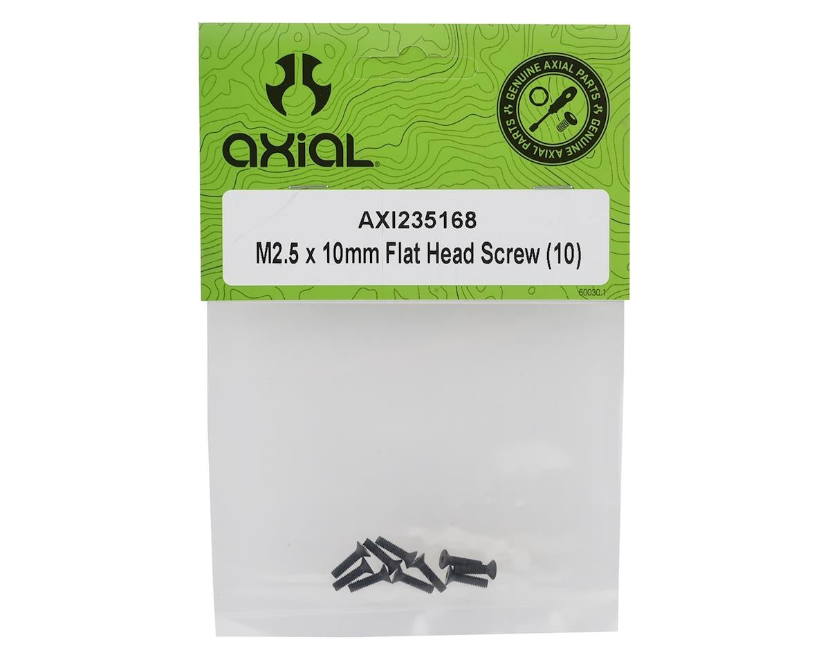 M2.5 x 10mm Flat Head Screws - Pack of 10 (AXI235168)