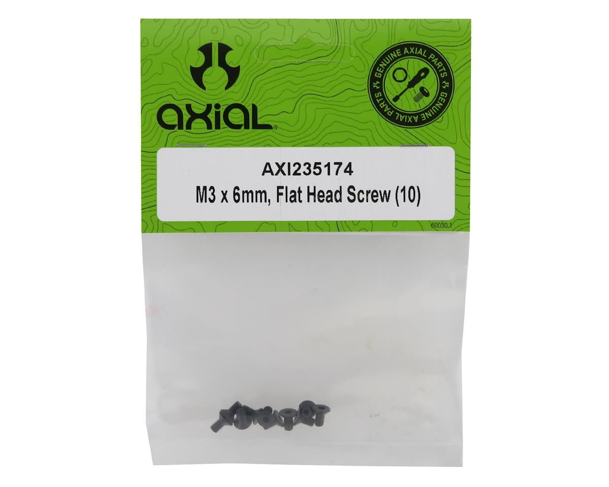 M3 x 6mm Flat Head Screws Pack of 10 (AXI235174)