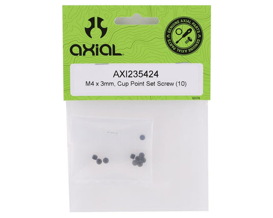 M4 x 3mm Cup Point Set Screws Pack of 10 (AXI235424)