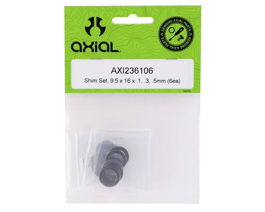 Shim Set 9.5 x 16 mm with .1/.3/.5 mm Thicknesses (AXI236106)