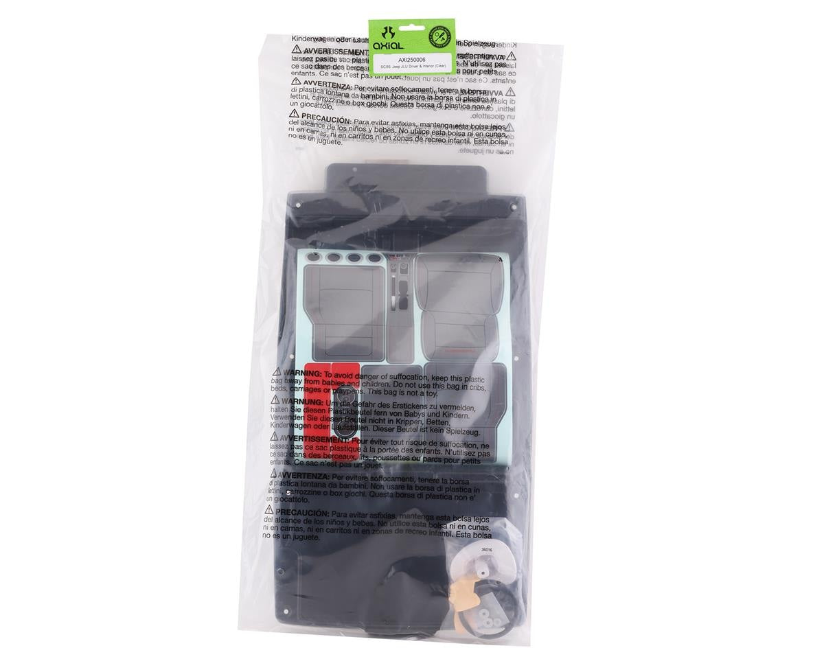 SCX6 Jeep JLU Driver & Interior Clear Body (AXI250006)