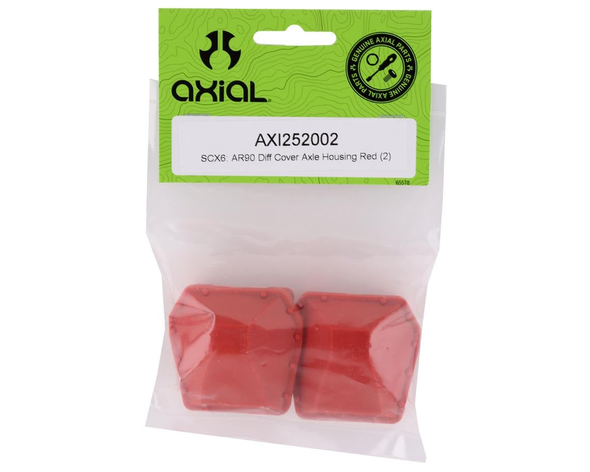 SCX6 AR90 Diff Cover Axle Housing Red (2) (AXI252002)