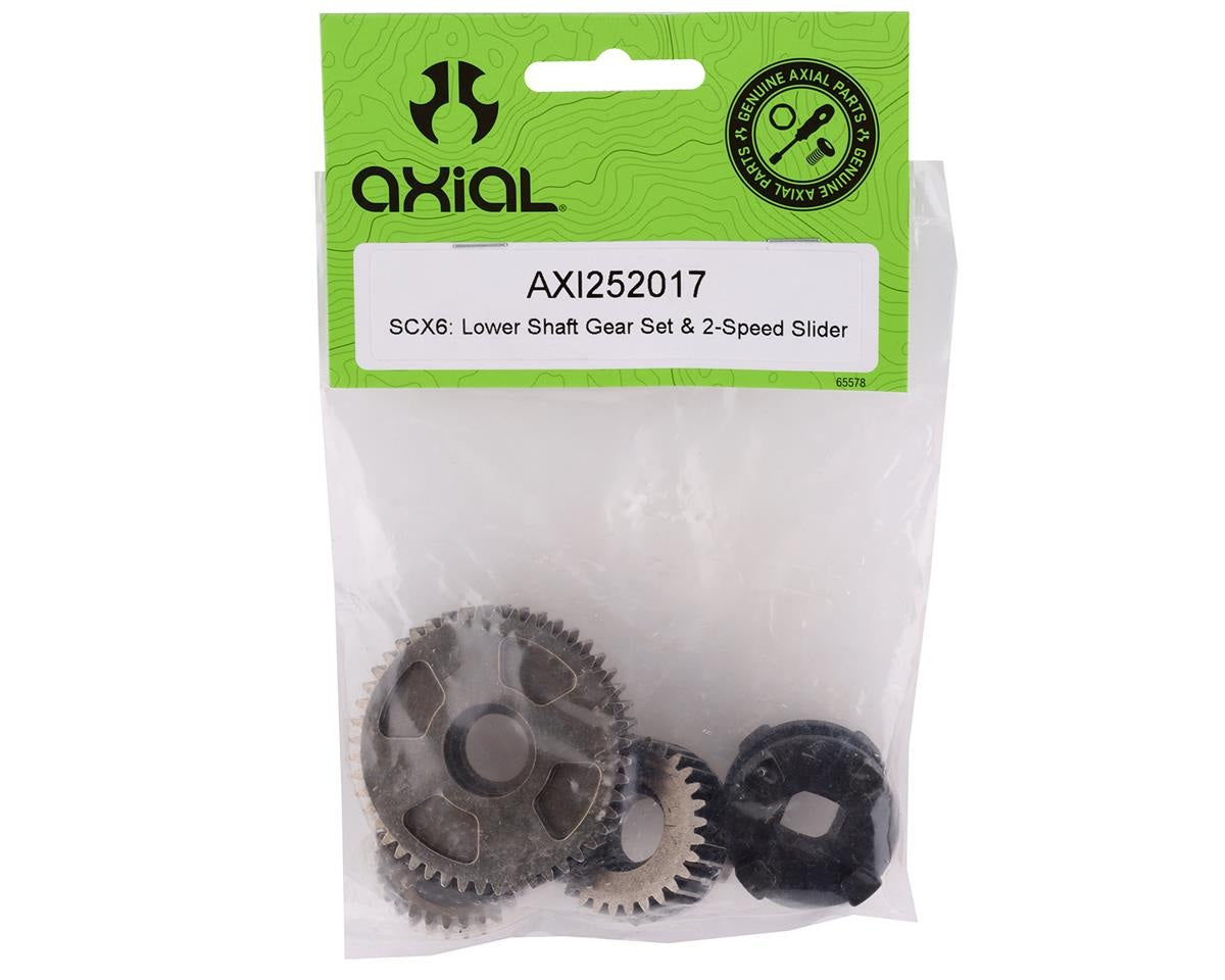 SCX6 Lower Shaft Gear Set and 2-Speed Slider (AXI252017)