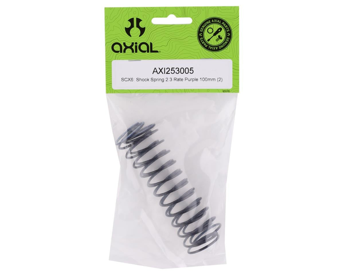 SCX6 Shock Spring 2.3 Rate Purple 100mm (2) (AXI253005)