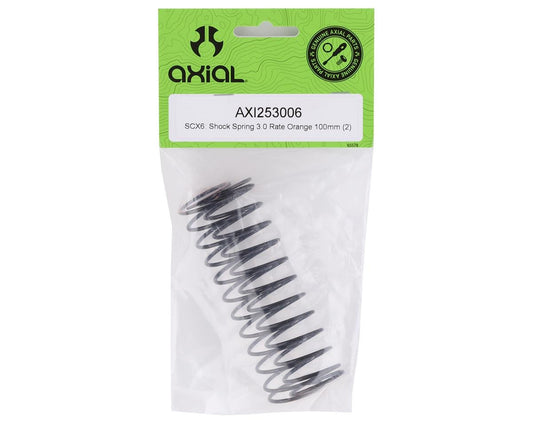 SCX6 Shock Spring 3.0 Rate Orange 100mm (2) (AXI253006)