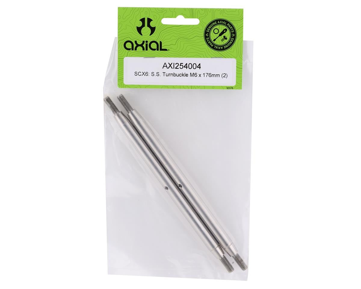 SCX6 S.S. Turnbuckle M6 x 176mm (2) (AXI254004)