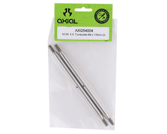 SCX6 S.S. Turnbuckle M6 x 176mm (2) (AXI254004)