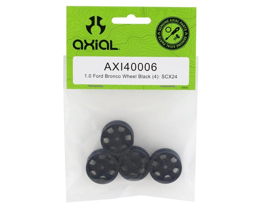 1.0 Ford Bronco Wheels Black for SCX24 (AXI40006)