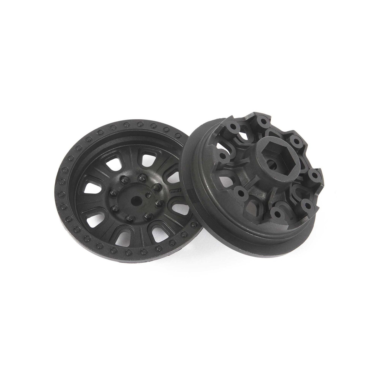 1.9 Raceline Monster Beadlock Wheels Black (2) (AXI43004)