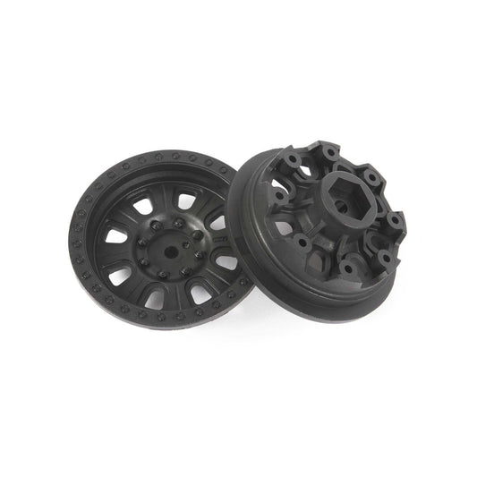 1.9 Raceline Monster Beadlock Wheels Black (2) (AXI43004)