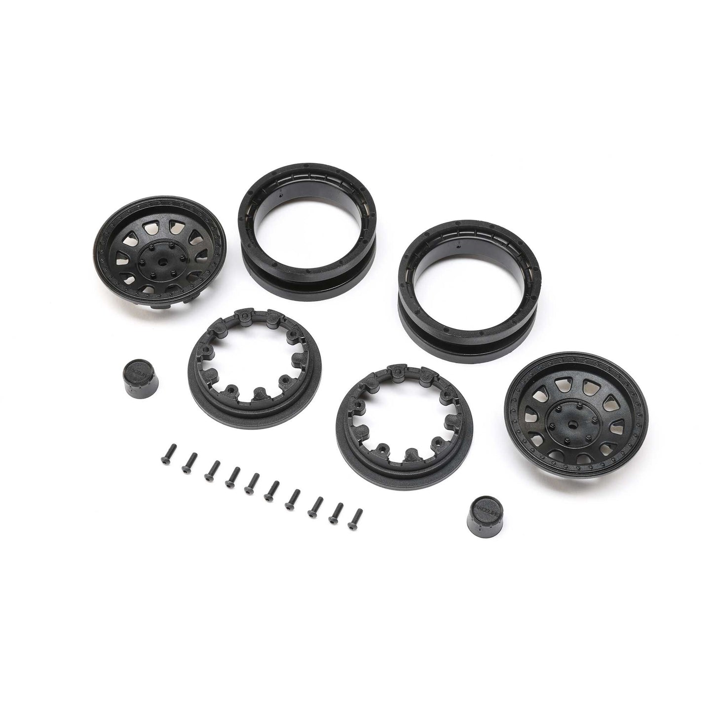 1.9 Raceline Daytona Beadlock Wheels (Black) - Set of 2 (AXI43017)
