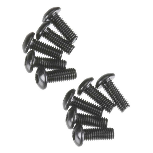 M3x8mm Black Oxide Hex Socket Button Head Screws (10 Pack) (AXIC0114)