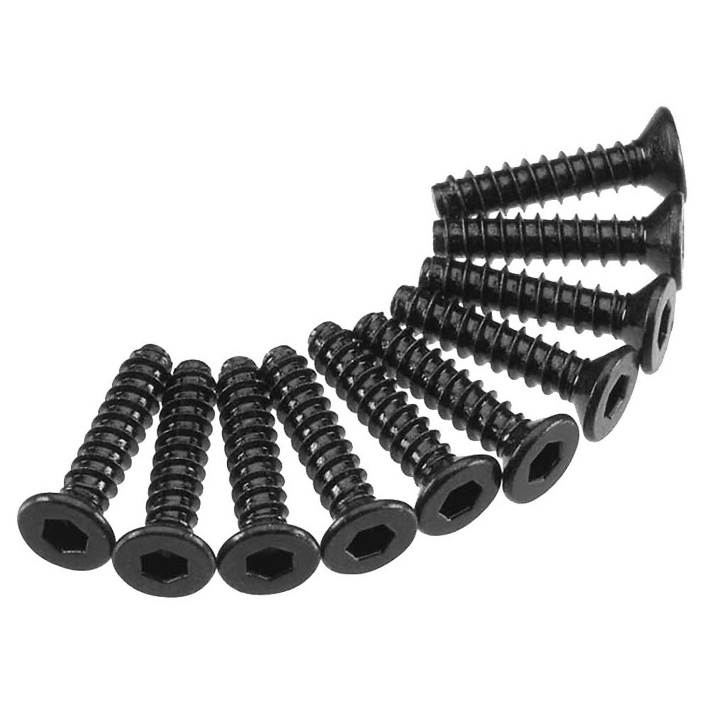 Hex Socket Tap Flat Head M2.5x12mm Screws Pack of 10 (AXIC0119)