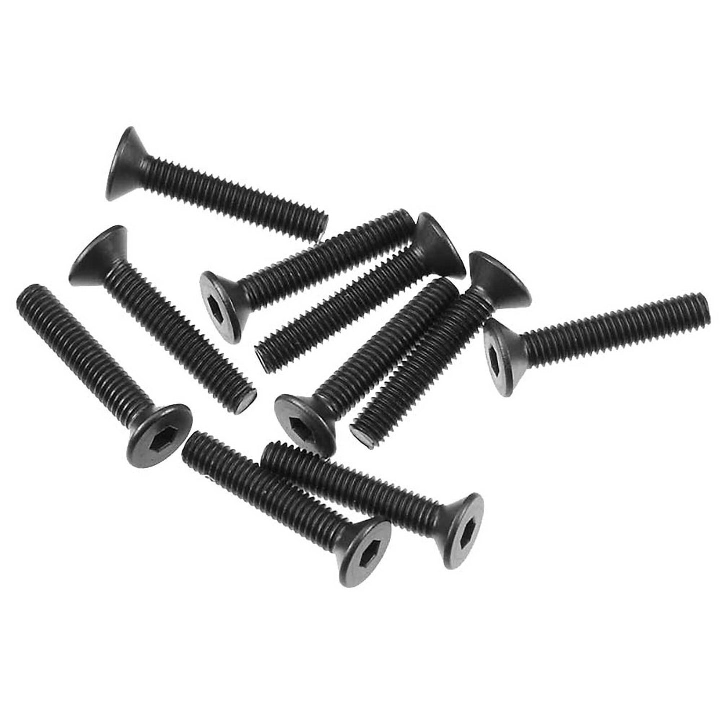 Hex Socket Flat Head M3x16mm Black Screws Pack of 10 (AXIC0147)