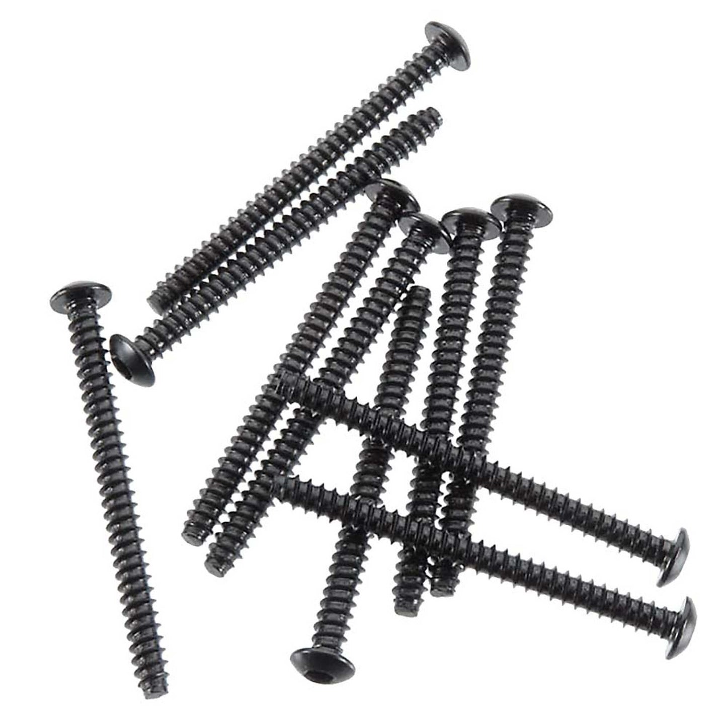 Hex Socket Tapping Button Head M3x35mm Black Screws Pack of 10 (AXIC0442)