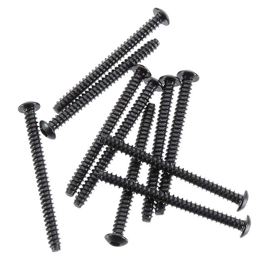 Hex Socket Tapping Button Head M3x35mm Black Screws Pack of 10 (AXIC0442)