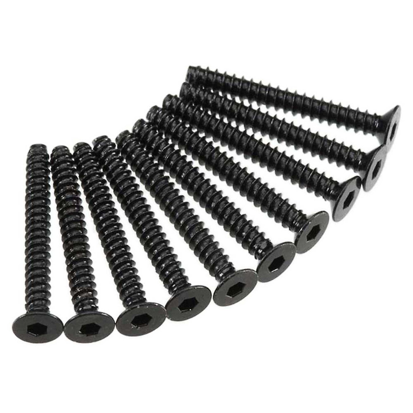 Hex Socket Tap Flat Head M3x25mm Black Screws (10 Pack) (AXIC0470)