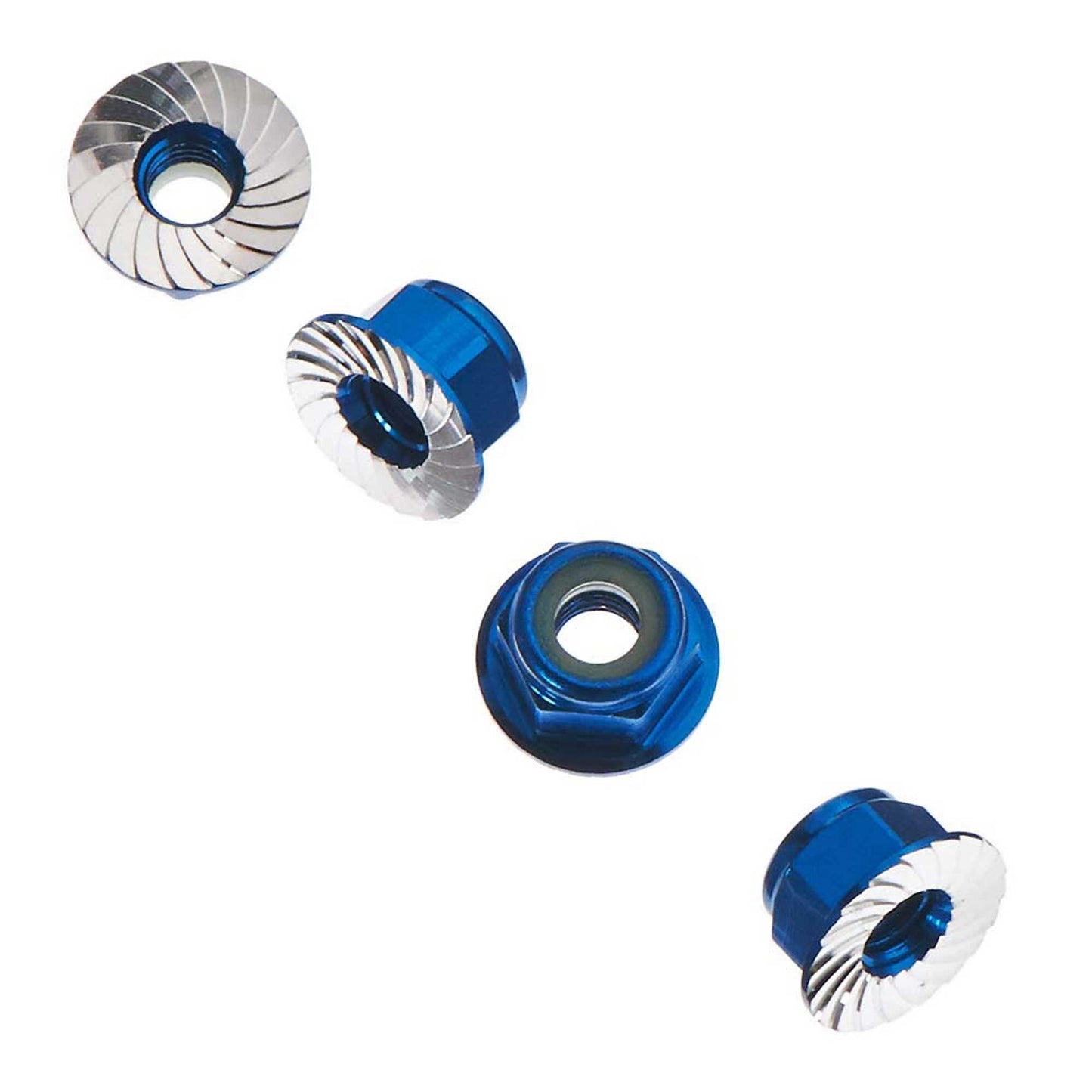 M4 Serrated Wheel Nuts Blue Pack of 4 (AXIC1046)