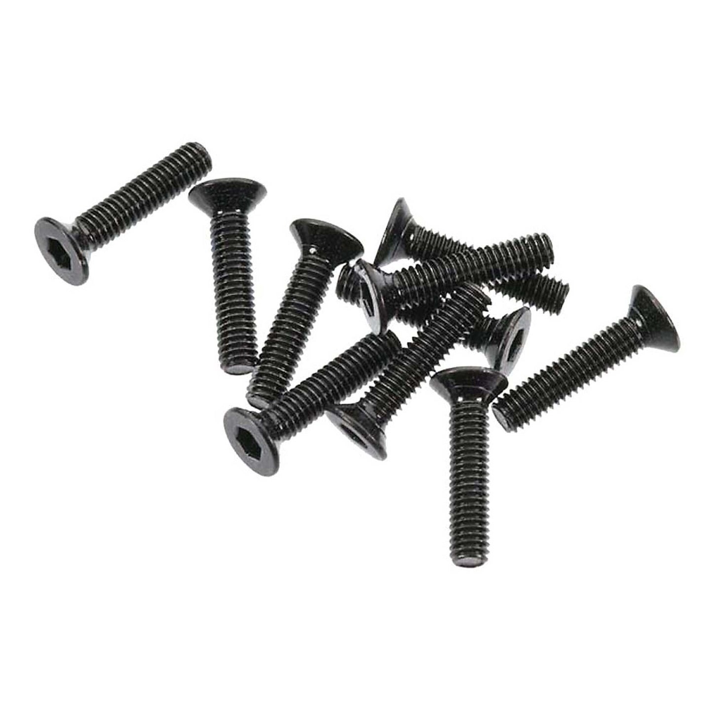 M2.6x12mm Flat Head Screws Black (10 Pack) (AXIC1055)