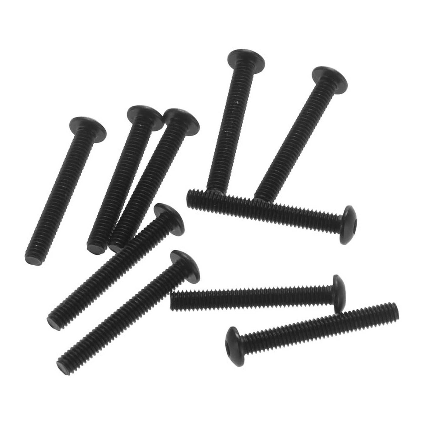 M2.6x1mm Hex Socket Button Head Screws Black Pack of 10 (AXIC1491)