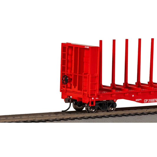 HO 52' Center-Beam Flatcar with Bulkheads - CP Rail #316879 (BAC12907)