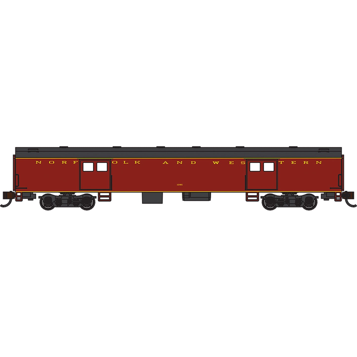 N 72' Smooth Side Baggage Car for Norfolk and Western Railway (BAC14452)