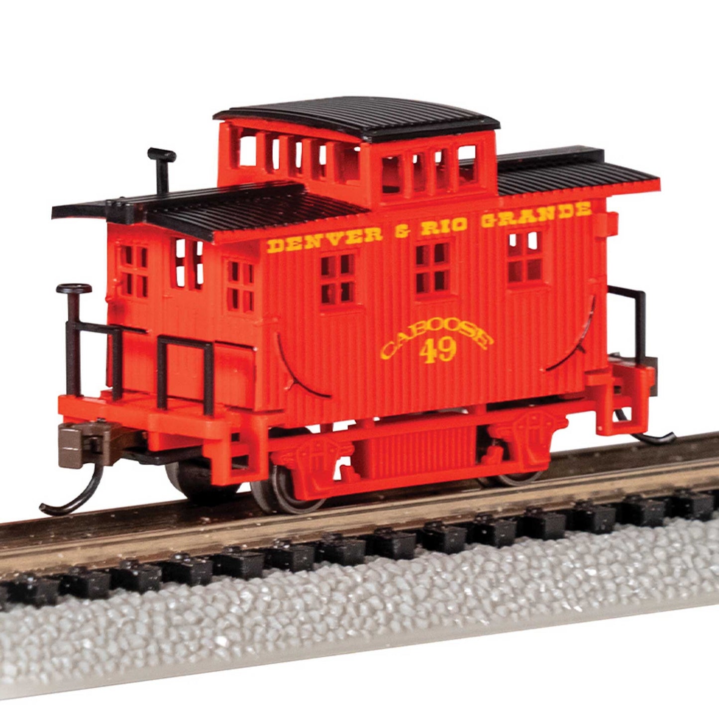 OLD-TIME BOBBER CABOOSE - DENVER & RIO GRANDE #49 N Scale Model (BAC15759)