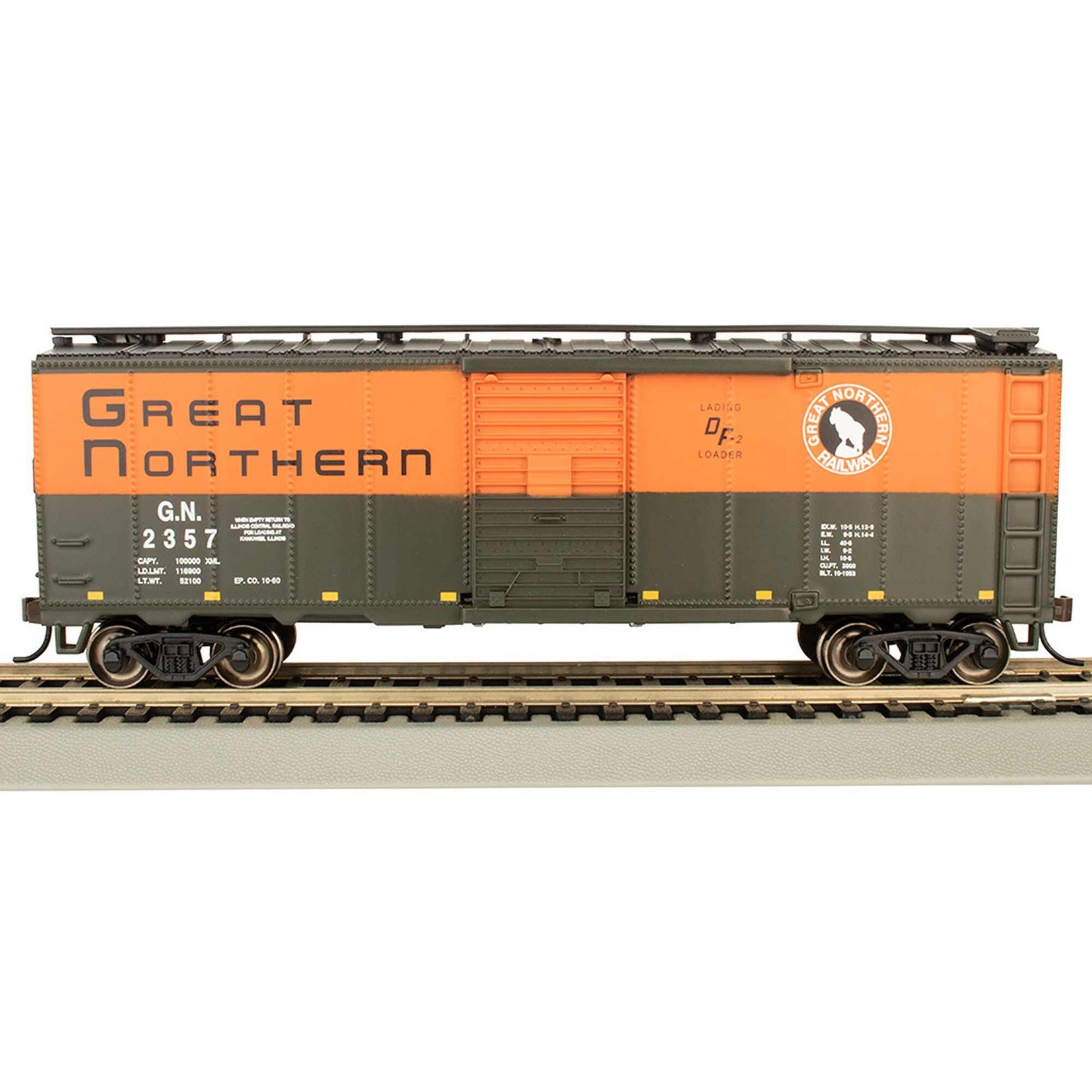 HO 40' PS1 Box Car GN Green Orange #2357 (BAC16001)