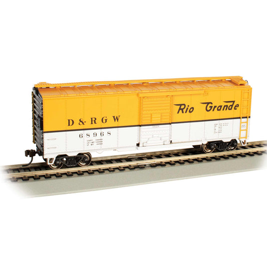 HO 40' Box Car D&RGW #68968 Yellow/Silver (BAC16006)