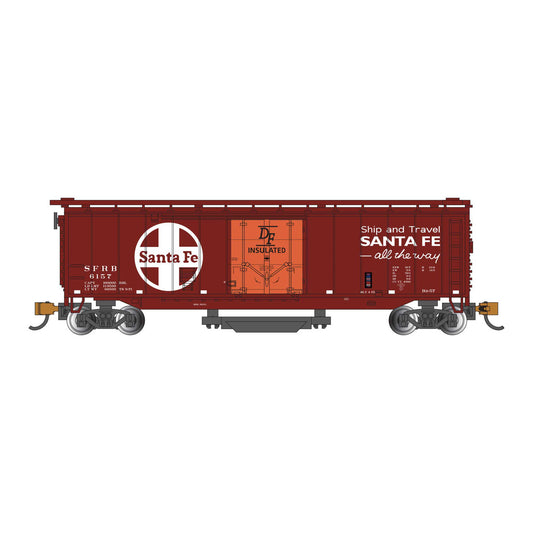 HO 50' Plug-Door Boxcar Track-Cleaning Santa Fe #6157 (BAC16374)