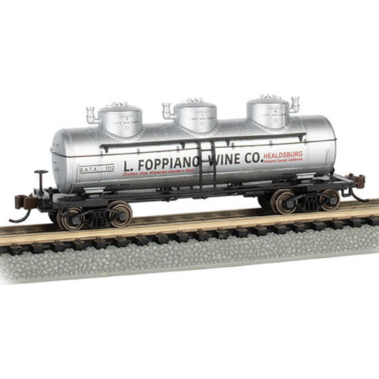 N Scale 3 Dome Tank Car L.Foppiano Wine Co. #1112 (BAC17159)