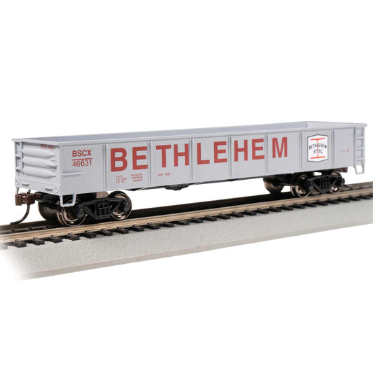 HO 40' Gondola Bethlehem Steel #46631 Gray Model Train Car (BAC17225)