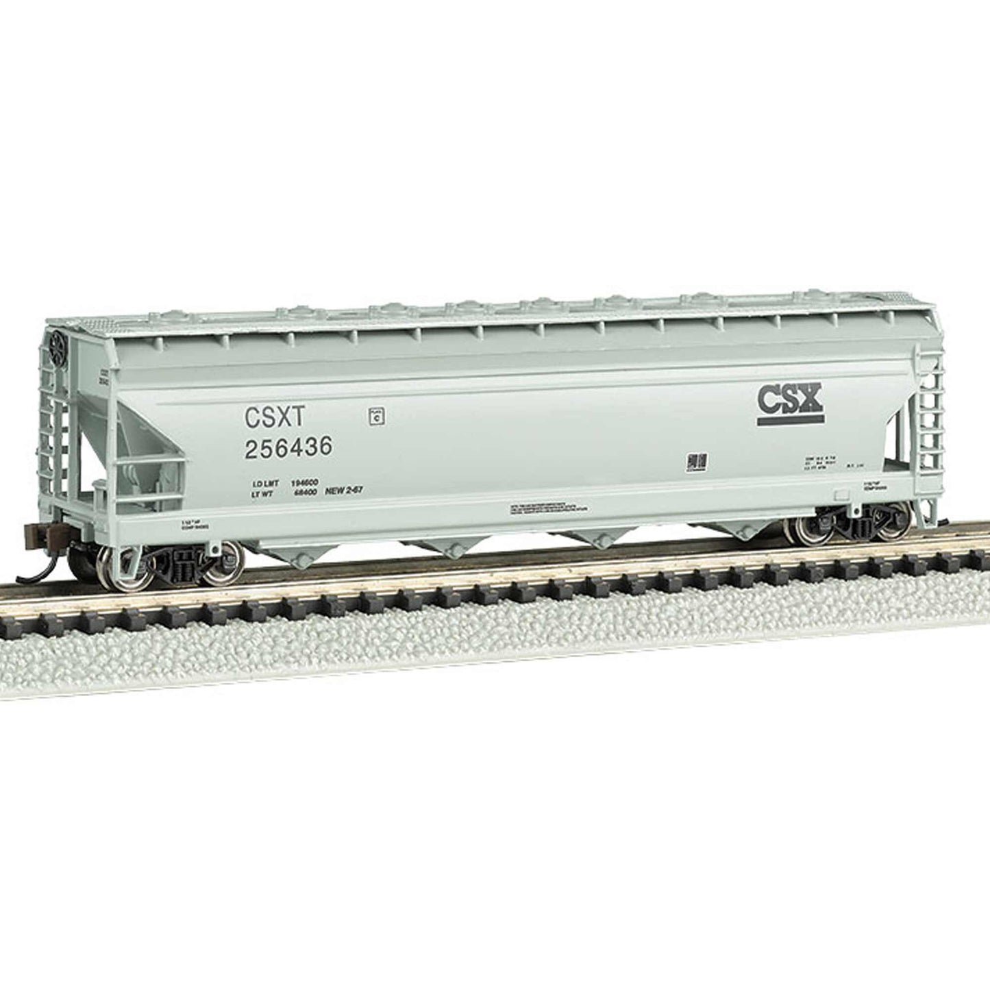N ACF 56' 4-Bay Center Flow Hopper CSX #256436 (BAC17557)