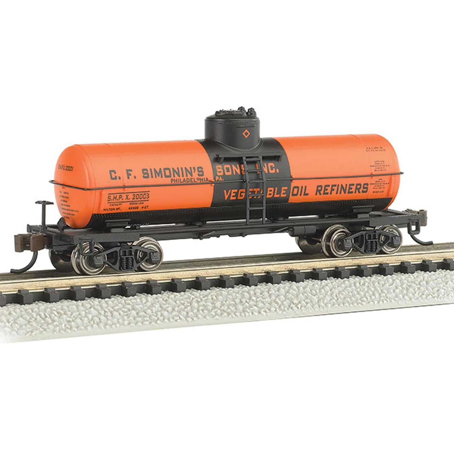 N 36'6" 1-Dome Tank Car CF Simonin's Sons #20003 (BAC17866)