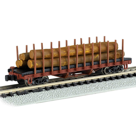 N ACF 40' Log Car HO Scale Model (1906-1935) (BAC18351)