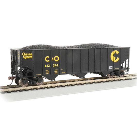 HO 100-Ton Bethlehem Steel Three Bay Hopper - Chessie System #142374 (BAC18729)