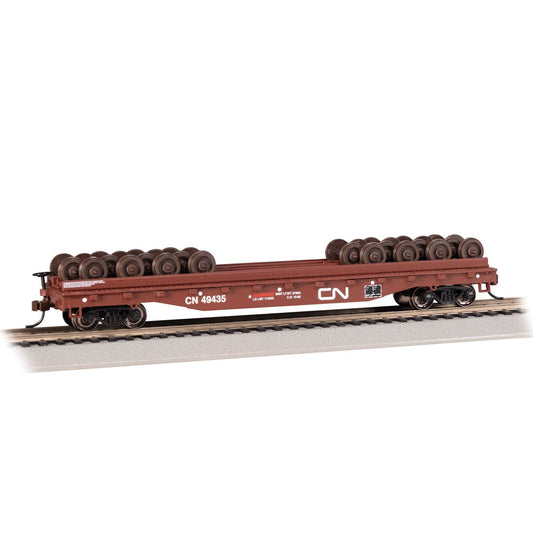 HO 52' Wheel Flatcar with Wheel Load - Canadian National #49435 (BAC18938)