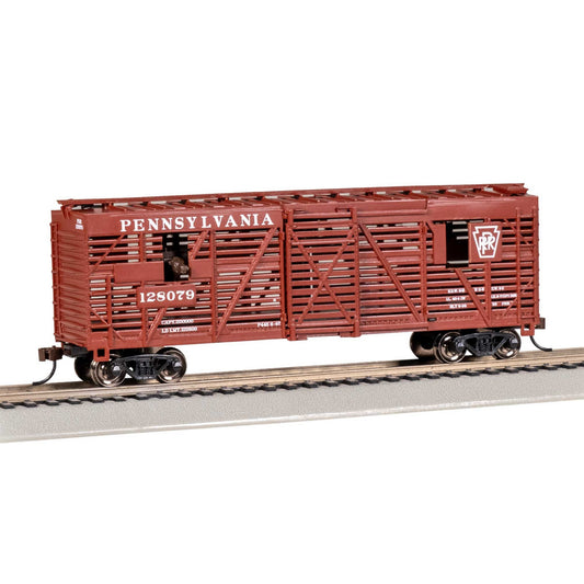 HO 40' Animated Stock Car with Cattle - Pennsylvania (BAC19715)