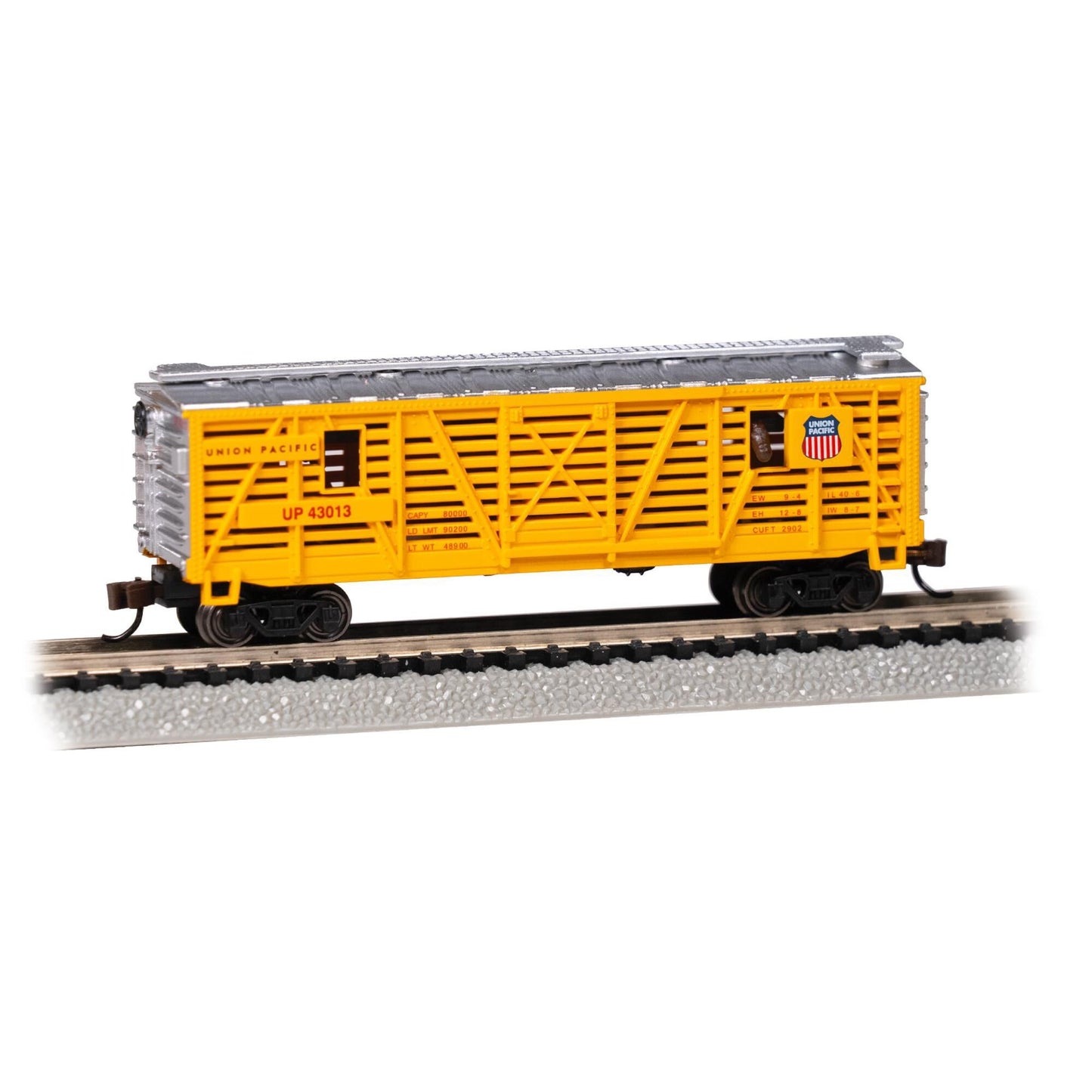 N Animated Stock Car Union Pacific with Horses (BAC19752)