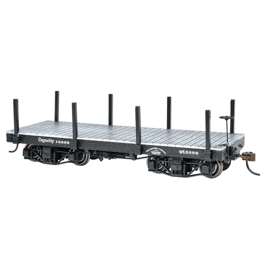 On30 Spectrum 18' Flat Undecorated Black (2) Car Set (BAC26512)