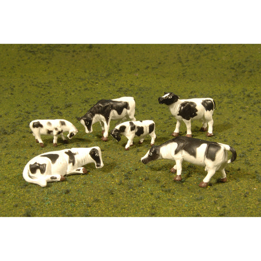 O Cows Black & White Figures Set (6) (BAC33153)