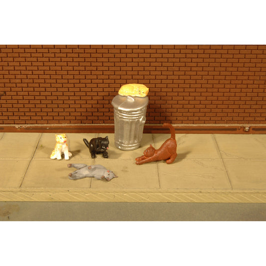 O Cats with Garbage Can Set (BAC33157)