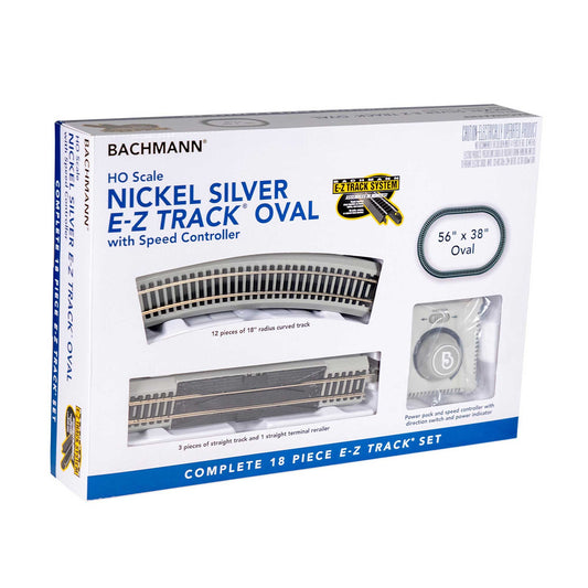 Snap-Fit E-Z TRACKÃ‚Â® Nickel Silver Oval with Speed Controller for HO Scale (BAC44551)