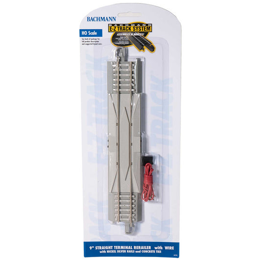 HO 9 Inch Straight Terminal Rerailer with Wire and Ties (BAC44710)