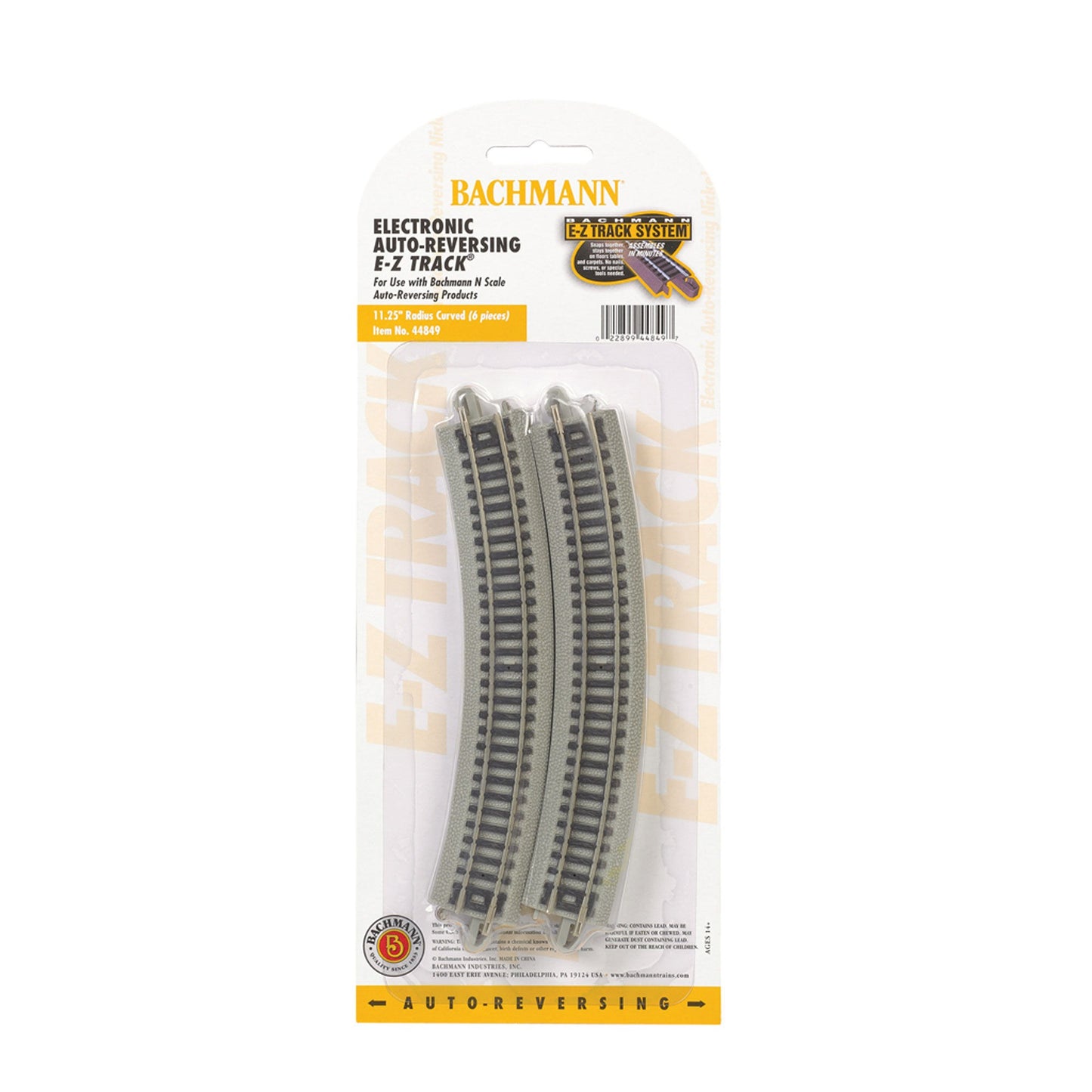 N NS EZ Reversing 11.25 Inch Curve (6) for N Scale (BAC44849)