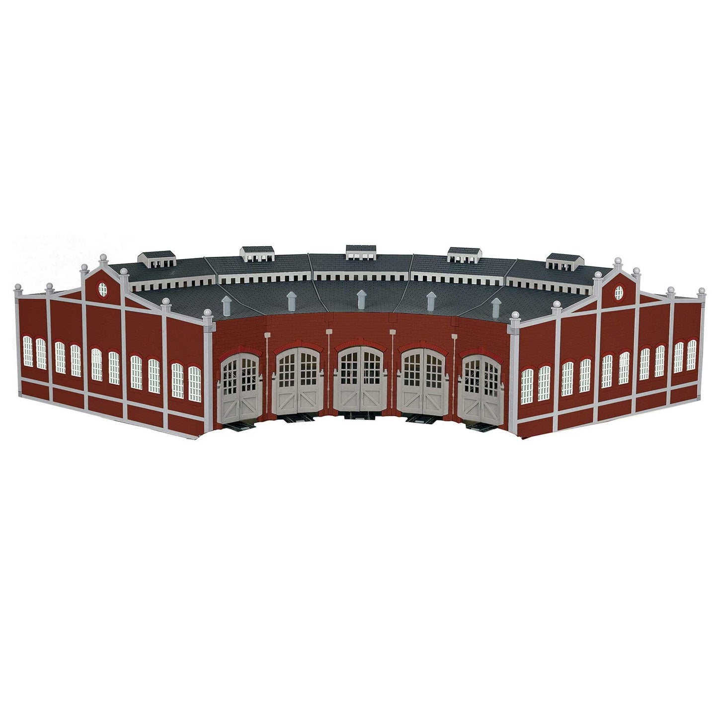 HO Five-Bay Roundhouse with Silver E-Z Track (BAC45020)